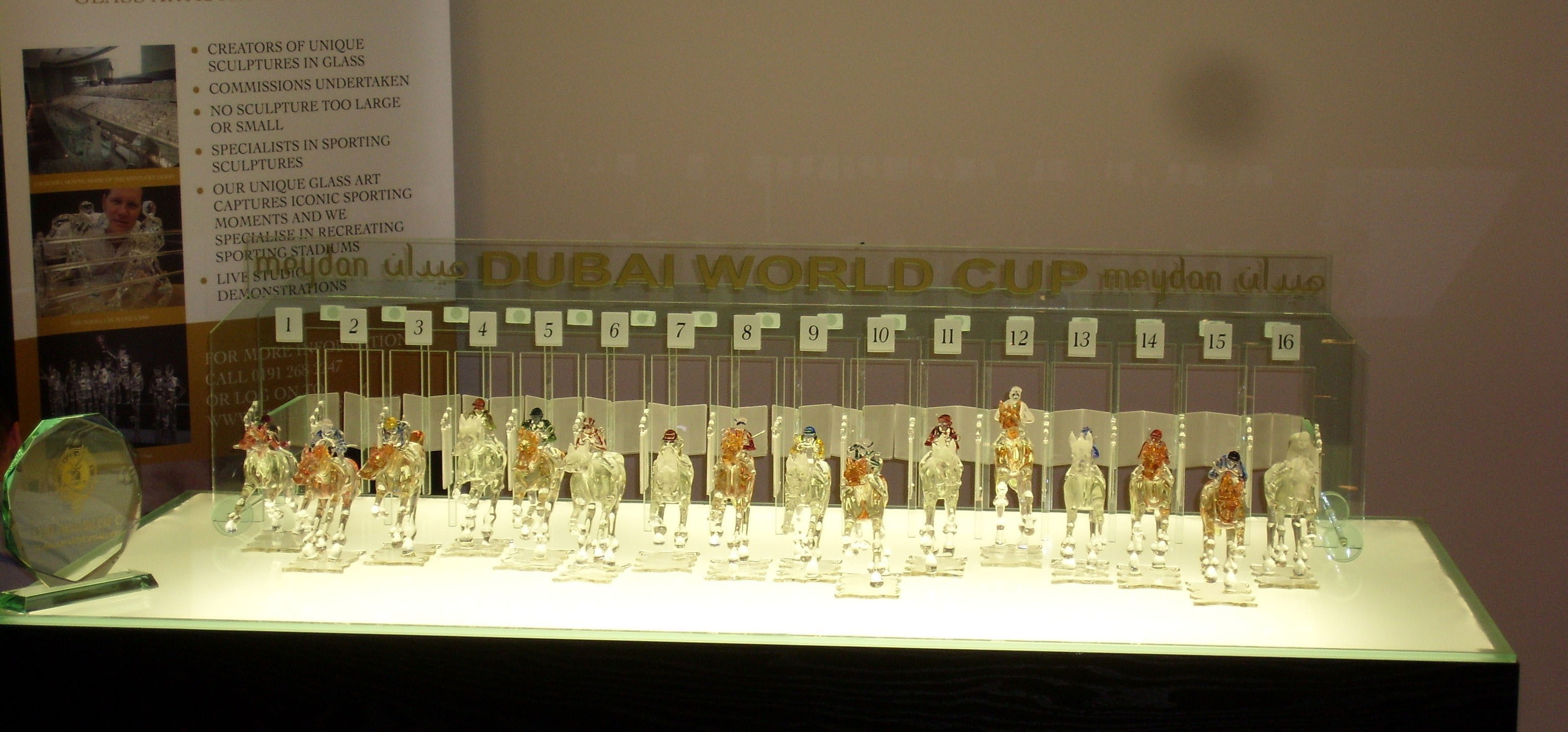 Dubai World Cup starting gates recreated in glass